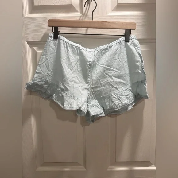 NWT SKIMS Voile Shorts Size Small Frost Blue Cotton Lounge Sleep Shorts - Picture 3 of 11